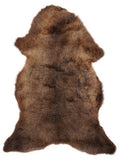 Peau de mouton multicolore britannique d’environ 115 × 60 cm, vue de dessus : exactement la peau que vous recevez
