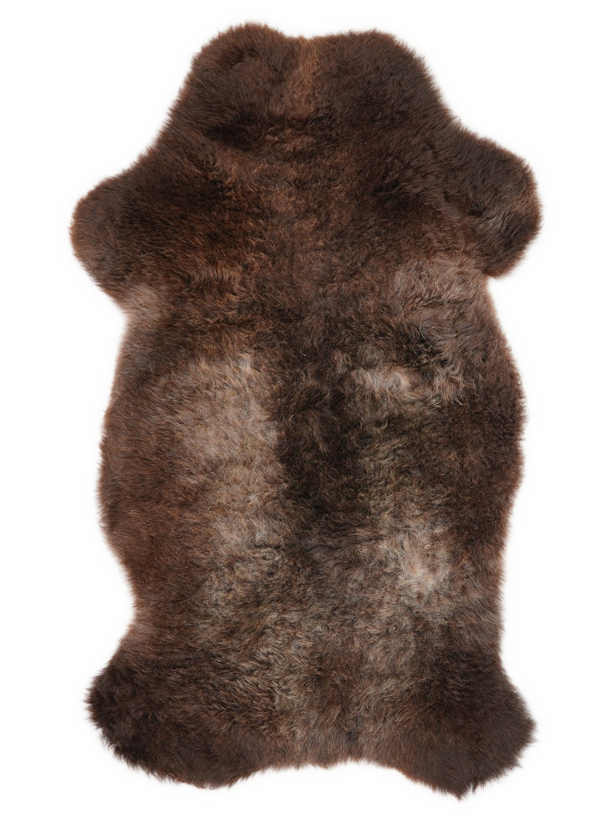 Peau de mouton multicolore britannique d’environ 100 × 50 cm, vue de dessus : exactement la peau que vous recevez