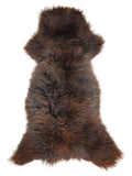 Peau de mouton multicolore britannique d’environ 140 × 60 cm, vue de dessus : exactement la peau que vous recevez