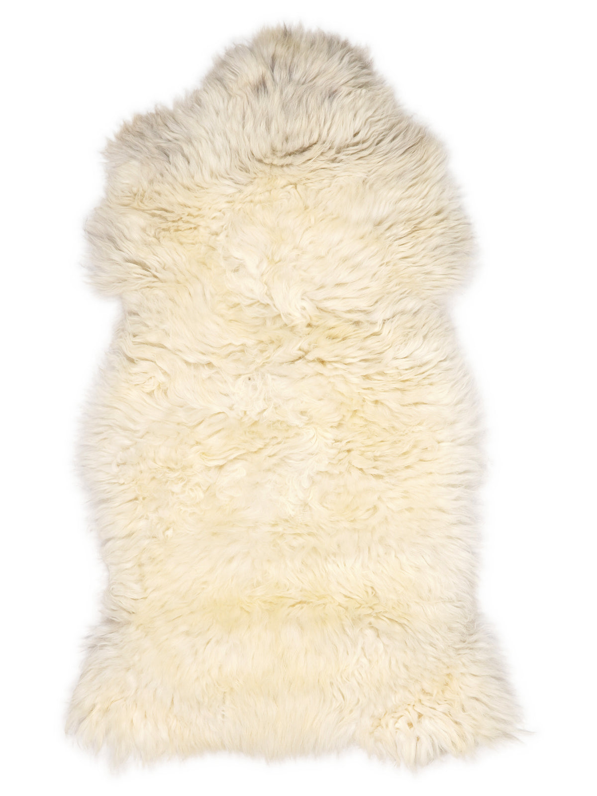 Peau de mouton multicolore britannique d’environ 130 × 70 cm, vue de dessus : exactement la peau que vous recevez