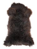 Peau de mouton multicolore britannique d’environ 130 × 65 cm, vue de dessus : exactement la peau que vous recevez