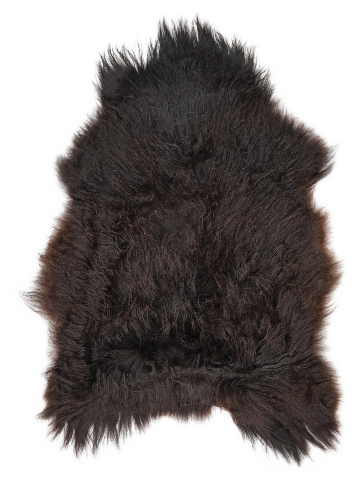 Peau de mouton islandaise multicolore d’environ 120 × 75 cm, vue de dessus : exactement la peau que vous recevez