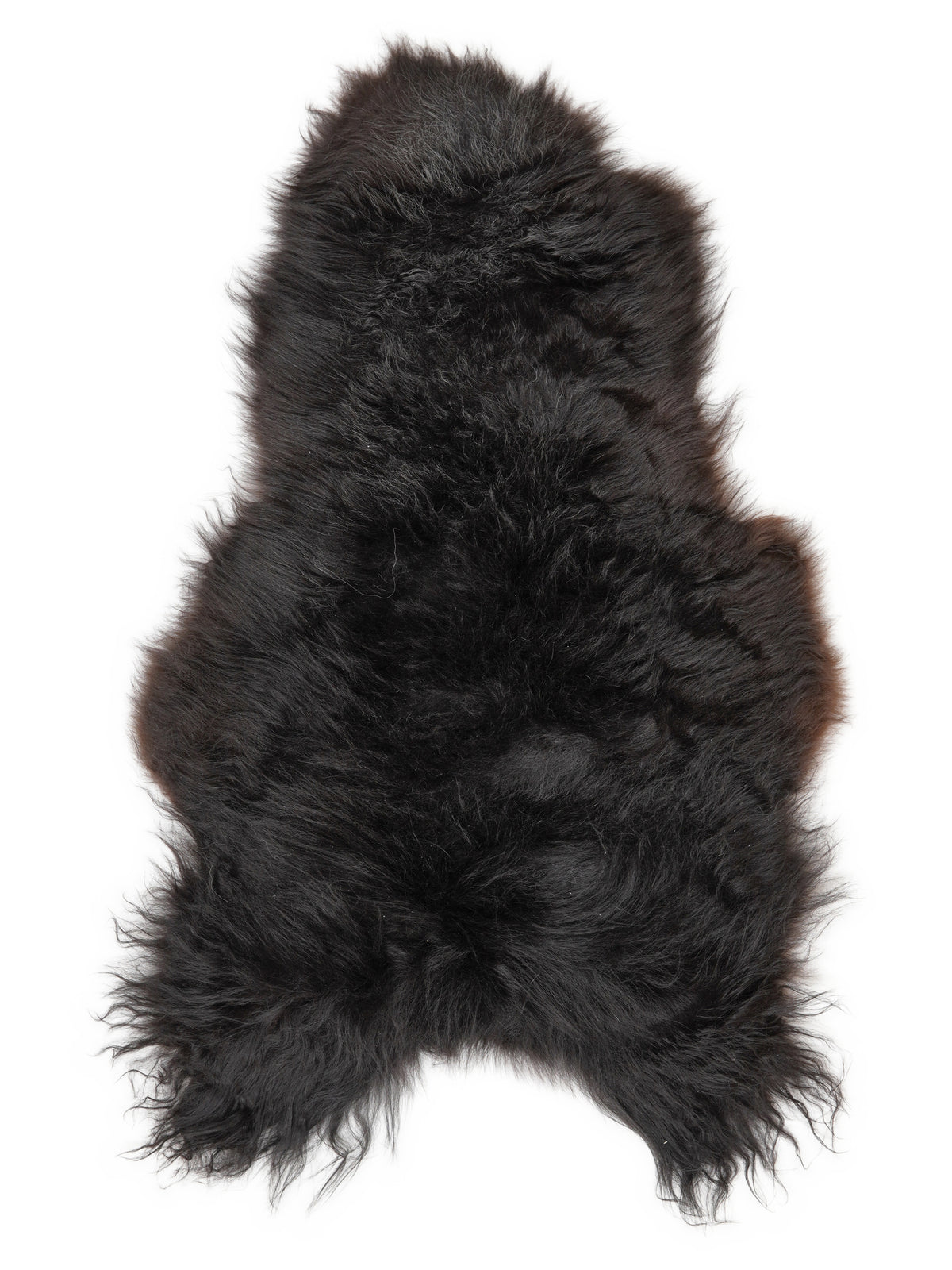 Peau de mouton islandaise multicolore d’environ 120 × 65 cm, vue de dessus : exactement la peau que vous recevez