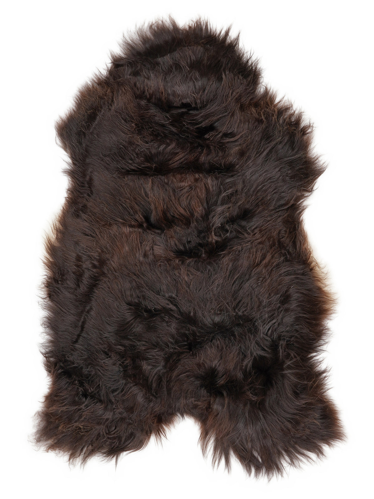 Peau de mouton islandaise multicolore d’environ 120 × 70 cm, vue de dessus : exactement la peau que vous recevez