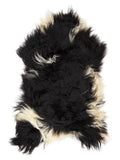 Peau de mouton islandaise multicolore d’environ 120 × 70 cm, vue de dessus : exactement la peau que vous recevez