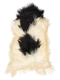 Peau de mouton islandaise multicolore d’environ 120 × 60 cm, vue de dessus : exactement la peau que vous recevez