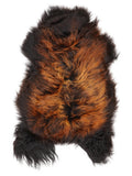 Peau de mouton islandaise multicolore d’environ 110 × 65 cm, vue de dessus : exactement la peau que vous recevez