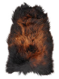 Peau de mouton islandaise multicolore d’environ 120 × 70 cm, vue de dessus : exactement la peau que vous recevez