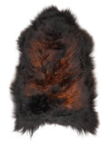 Peau de mouton islandaise multicolore d’environ 120 × 70 cm, vue de dessus : exactement la peau que vous recevez