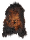 Peau de mouton islandaise multicolore d’environ 120 × 70 cm, vue de dessus : exactement la peau que vous recevez