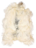 Peau de mouton islandaise multicolore d’environ 110 × 75 cm, vue de dessus : exactement la peau que vous recevez