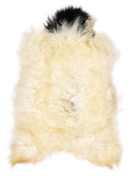 Peau de mouton islandaise multicolore d’environ 120 × 70 cm, vue de dessus : exactement la peau que vous recevez