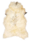 Peau de mouton islandaise multicolore d’environ 130 × 75 cm, vue de dessus : exactement la peau que vous recevez