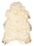 Peau de mouton islandaise multicolore d’environ 120 × 75 cm, vue de dessus : exactement la peau que vous recevez