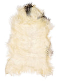 Peau de mouton islandaise multicolore d’environ 130 × 70 cm, vue de dessus : exactement la peau que vous recevez