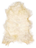 Peau de mouton islandaise multicolore d’environ 130 × 80 cm, vue de dessus : exactement la peau que vous recevez
