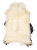 Peau de mouton islandaise multicolore d’environ 120 × 70 cm, vue de dessus : exactement la peau que vous recevez