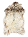 Peau de mouton islandaise grise d’environ 110 × 70 cm, vue de dessus : exactement la peau que vous recevez