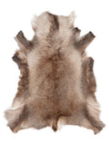 Peau de renne d’environ 110 × 90 cm, vue de dessus : exactement la peau que vous recevez