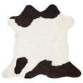 Mini peau de vache d’environ 70 × 70 cm, vue de dessus : exactement la peau que vous recevez