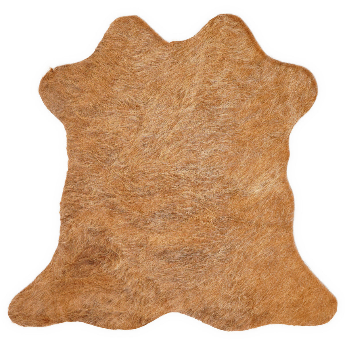Mini peau de vache d’environ 70 × 70 cm, vue de dessus : exactement la peau que vous recevez