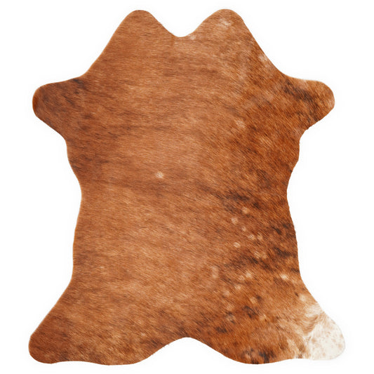 Mini peau de vache d’environ 70 × 70 cm, vue de dessus : exactement la peau que vous recevez