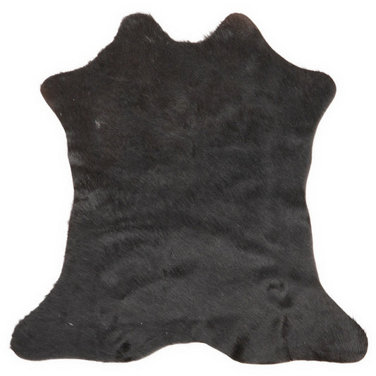 Mini peau de vache d’environ 70 × 70 cm, vue de dessus : exactement la peau que vous recevez