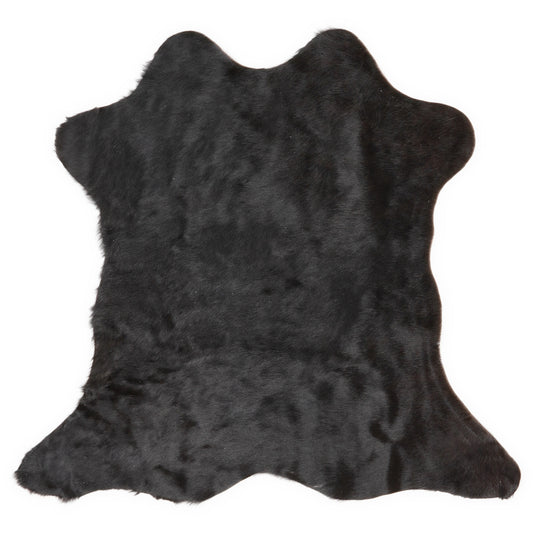 Mini peau de vache d’environ 70 × 70 cm, vue de dessus : exactement la peau que vous recevez