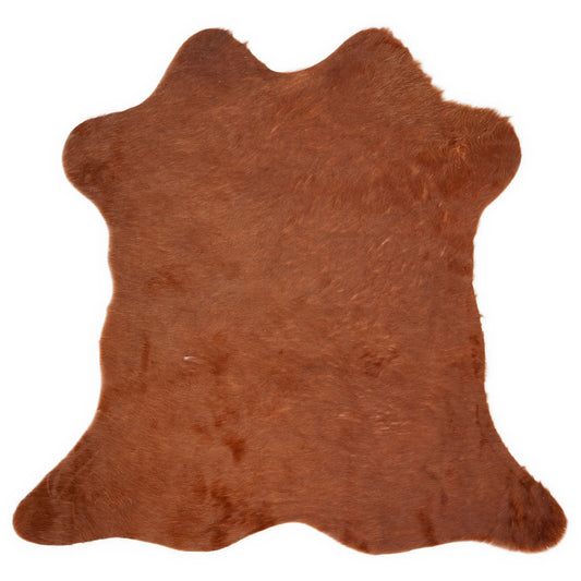 Mini peau de vache d’environ 70 × 70 cm, vue de dessus : exactement la peau que vous recevez