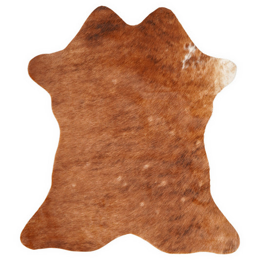 Mini peau de vache d’environ 70 × 70 cm, vue de dessus : exactement la peau que vous recevez