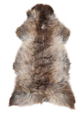 Peau de mouton multicolore britannique d’environ 130 × 65 cm, vue de dessus : exactement la peau que vous recevez