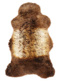 Peau de mouton multicolore britannique d’environ 120 × 70 cm, vue de dessus : exactement la peau que vous recevez