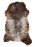 Peau de mouton multicolore britannique d’environ 120 × 65 cm, vue de dessus : exactement la peau que vous recevez