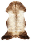 Peau de mouton multicolore britannique d’environ 120 × 55 cm, vue de dessus : exactement la peau que vous recevez