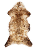 Peau de mouton multicolore britannique d’environ 120 × 50 cm, vue de dessus : exactement la peau que vous recevez