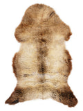 Peau de mouton multicolore britannique d’environ 120 × 65 cm, vue de dessus : exactement la peau que vous recevez