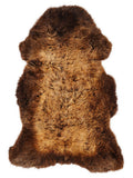 Peau de mouton multicolore britannique d’environ 140 × 75 cm, vue de dessus : exactement la peau que vous recevez