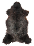 Peau de mouton multicolore britannique d’environ 125 × 60 cm, vue de dessus : exactement la peau que vous recevez