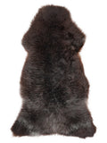 Peau de mouton multicolore britannique d’environ 120 × 60 cm, vue de dessus : exactement la peau que vous recevez