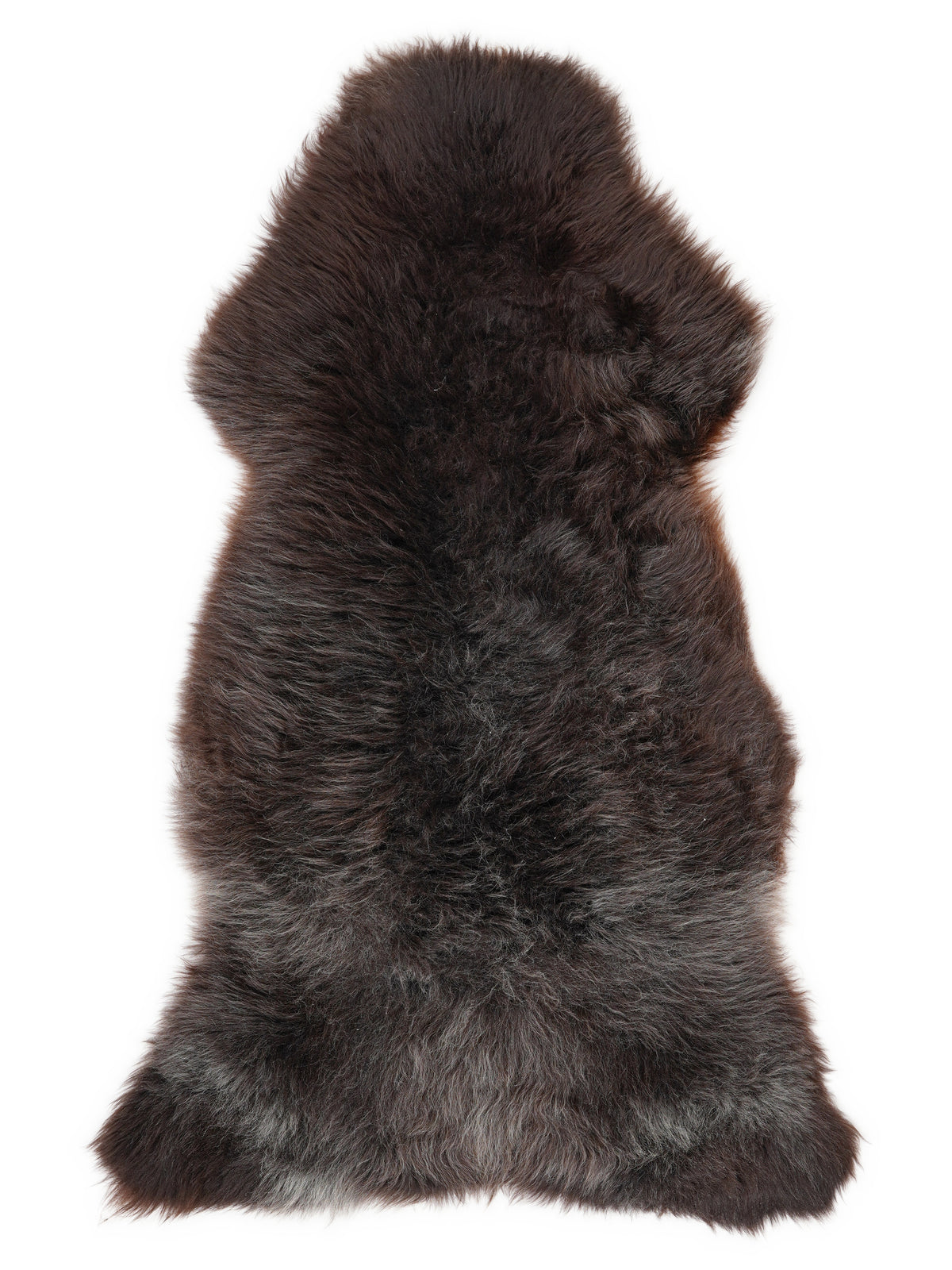 Peau de mouton multicolore britannique d’environ 120 × 60 cm, vue de dessus : exactement la peau que vous recevez