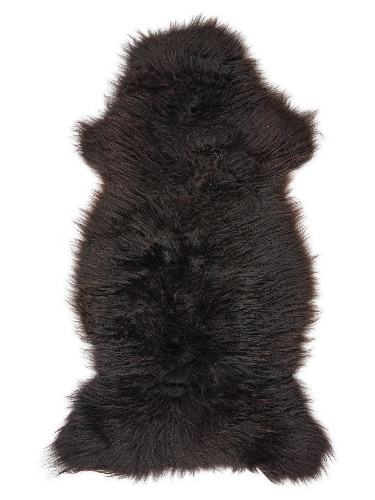 Peau de mouton multicolore britannique d’environ 125 × 60 cm, vue de dessus : exactement la peau que vous recevez