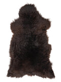 Peau de mouton multicolore britannique d’environ 130 × 65 cm, vue de dessus : exactement la peau que vous recevez