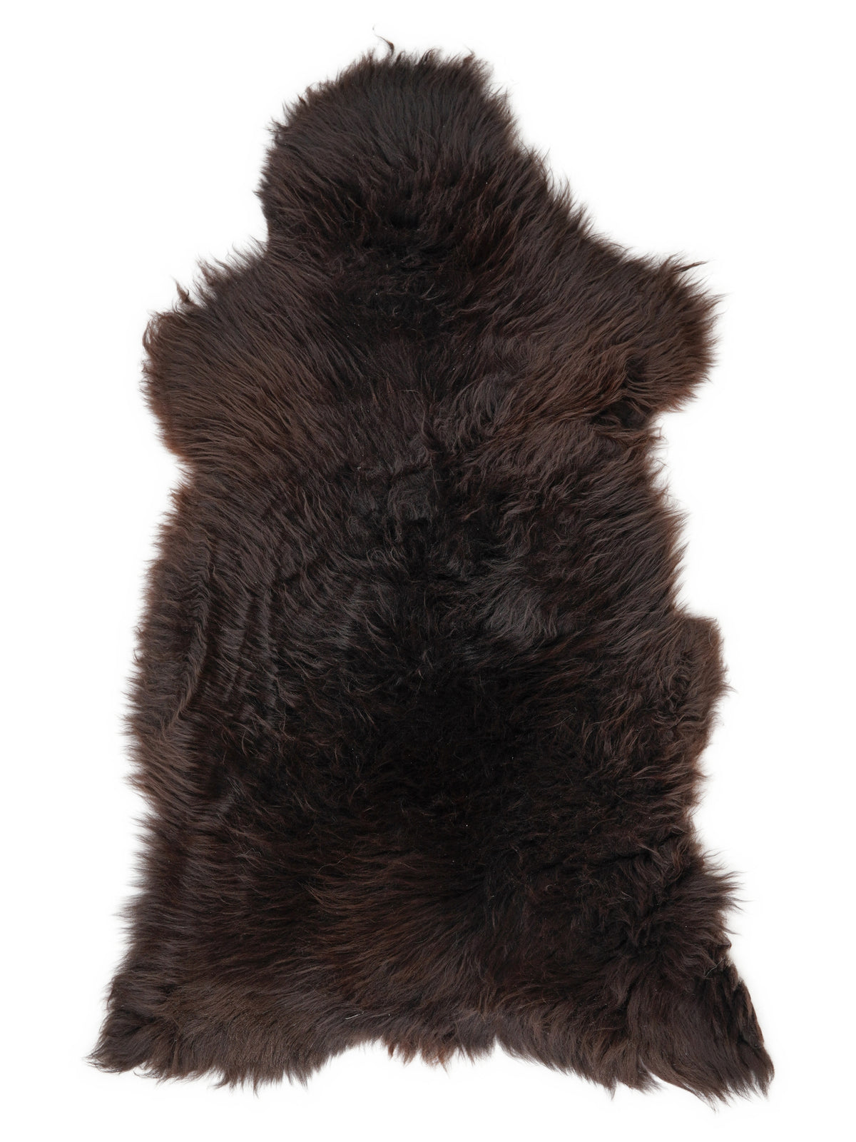 Peau de mouton multicolore britannique d’environ 130 × 65 cm, vue de dessus : exactement la peau que vous recevez