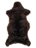 Peau de mouton multicolore britannique d’environ 125 × 60 cm, vue de dessus : exactement la peau que vous recevez