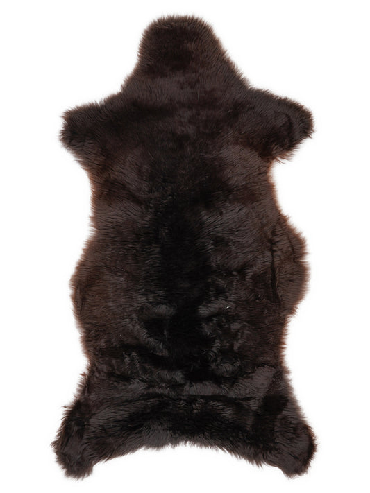 Peau de mouton multicolore britannique d’environ 125 × 60 cm, vue de dessus : exactement la peau que vous recevez
