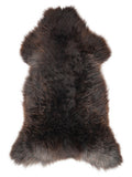 Peau de mouton multicolore britannique d’environ 130 × 60 cm, vue de dessus : exactement la peau que vous recevez
