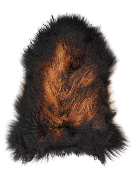 Peau de mouton islandaise multicolore d’environ 120 × 80 cm, vue de dessus : exactement la peau que vous recevez
