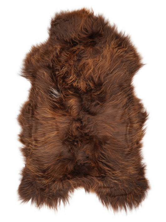 Peau de mouton islandaise multicolore d’environ 120 × 70 cm, vue de dessus : exactement la peau que vous recevez