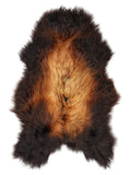 Peau de mouton islandaise multicolore d’environ 130 × 80 cm, vue de dessus : exactement la peau que vous recevez