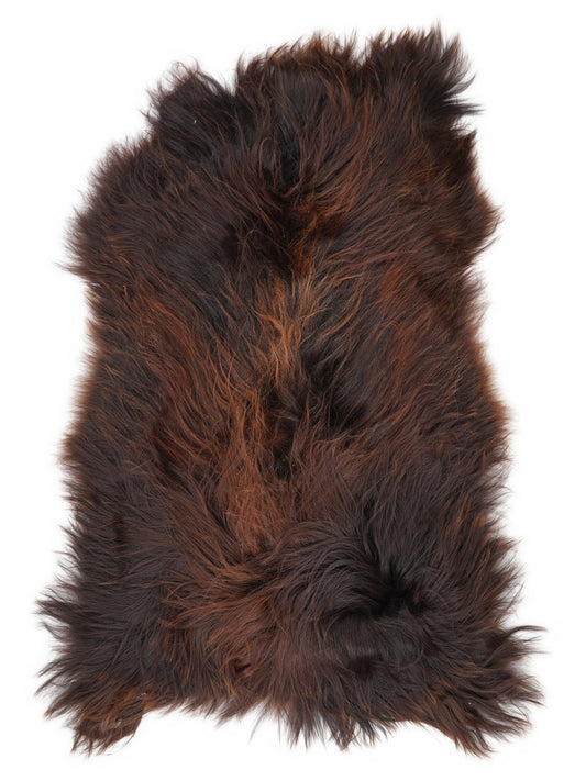 Peau de mouton islandaise multicolore d’environ 120 × 70 cm, vue de dessus : exactement la peau que vous recevez